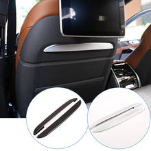 2 Pcs Carbon Fiber Silver ABS Car Front Row Seat Decoration Strips Trim For BMW X5 G05 X7 G07 2019 Model Accessories 2024 - buy cheap