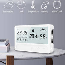 Multifunction Indoor Room LCD Electronic Temperature Humidity Meter Digital Thermometer Hygrometer Weather Station Alarm Clock 2024 - buy cheap