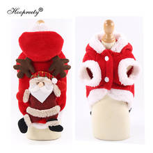 Осенне-зимняя теплая флисовая одежда для маленьких собак, Рождественский костюм для собаки, наряд, пальто для щенка, куртка, одежда для чихуахуа, Мопса 2024 - купить недорого