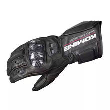 Komine GK 198 перчатка с сенсорным экраном для скутера мотоцикла, черные длинные кожаные перчатки 2024 - купить недорого