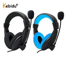 Fone de ouvido estéreo para jogos com microfone, 3.5mm, para computador, pc, skype msn, ps4 play station 4 2024 - compre barato