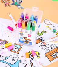 12pçs/cores caixa de canetas de marcador de arte, aquarela, desenho, pintura, escova, escrita infantil, marcador de arte aquarela, material escolar 2024 - compre barato