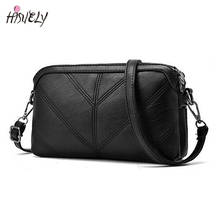 HISUELY High Quality Soft  Women Leather Handbag Luxury Messenger Bag Fashion Ladies Crossbody Bags for women Female Bolsas Q4 2024 - buy cheap