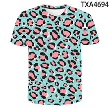 New Summer Leopard Print 3D T Shirts Casual Streetwear Boy Girl Kids Fashion Men Women Children Printed T-shirt Tops Tee 2024 - buy cheap