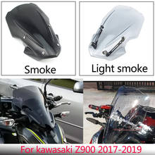 Motorcycle Accessories Z 900 Smoke Clear Windshield Windscreen Screen Bracket Pare-brise for Kawasaki Z900 Z-900 2017 2018 2019 2024 - buy cheap