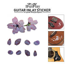 DIY Blossom Guitar Body Inlay Sticker Acoustic Guitar Ukulele Bass Electric Guitar Decal Guitar Pickguard Blossom Flower Decals 2024 - buy cheap