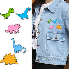 Fashion Colorful Enamel Pin Brooches For Women Cartoon Creative Mini Dinosaur Metal Brooch Pins Denim Hat Badge Collar Jewelry 2024 - купить недорого