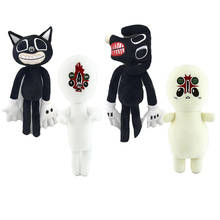 Cabeza de sirena de juguete para niños, de 40cm muñeco de peluche, cabeza de sirena, blanco y negro, figuras de personajes de terror, juguetes de juguete para niños, regalo de cumpleaños 2024 - compra barato