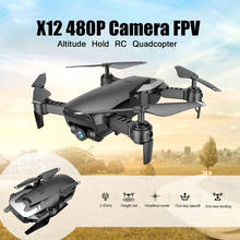 X12 2.4g 480 p câmera wifi fpv mini zangão altitude hold uma chave de retorno controle remoto brinquedo rc quadcopter três cores opcional 2024 - compre barato