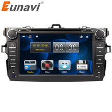 Eunavi-sistema multimídia automotivo, reprodutor com dvd, rádio, 2 din, para toyota corolla 2007, 2008, 2009, 2010, 2011, navegação gps, 8 polegadas, estéreo 2024 - compre barato