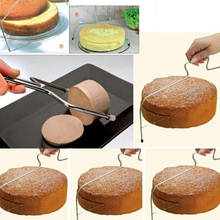 Stainless Steel Color Double-Line Cake Slicer Layerer Biscuit Slicer Practical Kitchen Baking Tray Tool 2024 - buy cheap