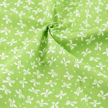 1 metro Tecido macio 100% Algodão Verde Chic Branco Bow-knot Impresso para a Roupa de Cama Tilda Pano quilting por metros 160 cm x 100 cm 2024 - compre barato