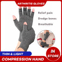 Men Cotton Elastic Compression Gloves Hand Arthritis Joint Pain Relief Gloves Therapy Open Fingers Health Care Arthritis Gloves 2024 - buy cheap