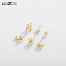 SIPENGJEL-Conjunto de pendientes de ojo y flor para niña y hombre, joyería de lujo con personalidad, aretes de estilo coreano, 2021 2024 - compra barato