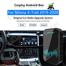 Radio con GPS para coche, reproductor Multimedia con Android, Mirror Link, mapa Navi, Apple, Carplay, Dongle inalámbrico, caja IA, para Nissna x-trail 2019-2020 2024 - compra barato