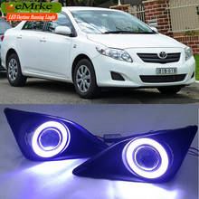 EeMrke-luces antiniebla Led Angel Eyes DRL, para Toyota Corolla 2007 2008 2009 2010, luces de circulación diurna halógenas H11 2024 - compra barato