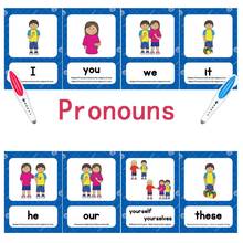 23Pcs/lot Pronouns English Rule Cards Toy Kindergarten School Early Learning Education Enlightenment Words Flash Reading Card 2024 - buy cheap