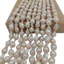 AAA High luster 16 inch 14-28 mm 100% Nature freshwater loose pearl with big  baroque shape, BIG KESHI BAROQUE pearl in strand 2024 - buy cheap