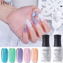 HNM 8ml Rainbow Candy Gel Nail Polish Glitter Soak Off Nail Varnish Primer UV LED Semi-Permanent Gel Polish Manicure Nail Art 2024 - buy cheap