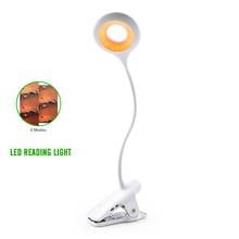 Amber Led Desk Lamp Table Book Light Clip On Touch Switch Dimmable Reading Lamps 5 Modes USB Charging for study bedroom lighting 2024 - buy cheap
