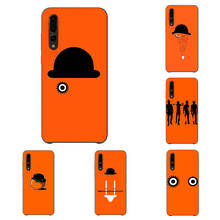 Capa de celular laranja a telefone celular, novo, clássico, preto, silicone, sotf, para huawei p30 p20 lite p10 p9 p8 series, estética, coque 2024 - compre barato