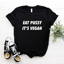 Camiseta con estampado de letras vegana para mujer, remera Hipster informal de algodón, camiseta divertida para niña, camiseta BA-49 O002 2024 - compra barato