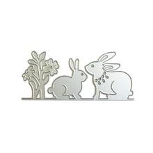 Easter Bunny Flower Metal Cutting Dies Stencil Scrapbooking DIY Album Stamp Card 2024 - buy cheap