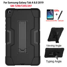 Case For samsung galaxy tab A 8.0 2019 SM-T290 SM-T295 T290 T295 T297 Cover Heavy Duty Funda Kids Safe Silicon PC Shell +Gift 2024 - buy cheap