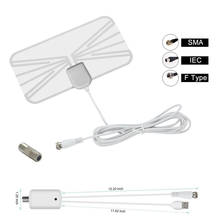 Soonhua antena digital transparente, 80 quilômetros de uso doméstico, 4k 1080p 25 dbi, receptor de sinal de hdtv para dvb-t DVB-T2 ISDB-T 2024 - compre barato