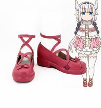 2017 anime kobayashi-san chi sem empregada doméstica dragão sapatos cosplay kanna sapatos personalizar menina kobayashi dragão maid kanna botas 2024 - compre barato