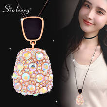 SINLEERY Shining Geometric Pendant Necklace Multicolor Crystal Neckalce Long Neck Chain For Women Party Jewelry MY466 SSO 2024 - buy cheap