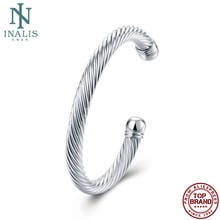 INALIS Twisted Rope Bangles Men Personality Simple White Round Open Boy Punk Styl Bangle Party Fashion Jewelry New Arrival Best 2024 - buy cheap