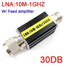 Усилитель питания LNA 10 м-1 ГГц 30 дБ низкий уровень шума RF усилитель мощности N Тип для любительского радио FM HF VHF / UHF 2024 - купить недорого