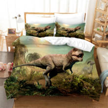 3D HD Dinosaur Printing Bedding Set Cartoon Dinosaurs Bed Set Decor Design Bedclothes Children Duvet Cover Set 2024 - buy cheap