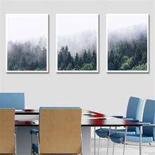 Figgy floresta decoração misty lanscape arte da parede natureza cartaz e impressão da lona pintura imagem para sala de estar decoração casa 2024 - compre barato