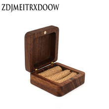 New design Wood Ring Bearer Box Wedding Engagement Ring Holder Box Jewelry Box Favor Gift Laser Engraving 2024 - buy cheap