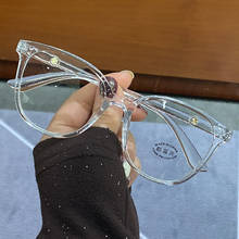 Anti Blue TR90 Transparent Computer Glasses Frame Women Fashion Square Optical Fashion Clear Eyeglasses Frames For Women 2024 - buy cheap