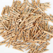 50pcs Natural Mini Wooden Clothes Photo Bags Pegs Pin Clothespin Craft Clips 2024 - buy cheap