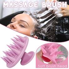 Escova de massagem do couro cabeludo, escova de plástico massageadora de silicone para lavar o cabelo, escova de banho de spa e limpeza facial 2024 - compre barato