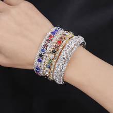 Pulseras y brazaletes de cristal Multicolor para mujer, brazaletes abiertos de moda, accesorios de joyería de boda, novedad de 2020 2024 - compra barato