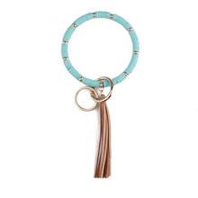 Polymer Flat Beads Brown Velvet Tassel Pendant Keychains Rings Bangles for Women Polymer Beads Key Chain Bangles 2024 - buy cheap