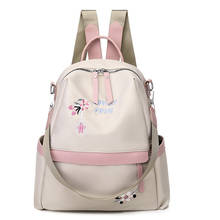 Nova mochila feminina de tecido oxford, moda coreana, multifuncional, à prova d'água, bolsa de viagem para lazer, bolsas bordadas 2024 - compre barato