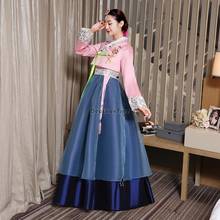 2022 traditional korean hanbok dress ancient princess dance costume women ethnic korean folk stage dance costume wedding dress 2024 - buy cheap