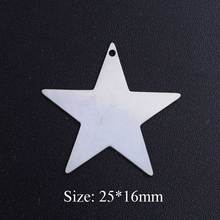 5pcs/lot Simple Star 316L Stainless Steel DIY Pendant Charms Wholesale For Jewelry Making Factory Price Jewelry Making Charm 2024 - buy cheap
