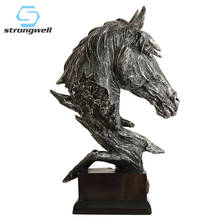 Strongwell-estatua abstracta de cabeza de caballo, escultura para decoración del hogar, accesorios Hnadcrafts, figurita en miniatura para decoración de escritorio 2024 - compra barato