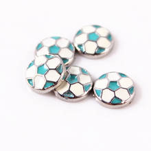 20pcs/lot Soccer Floating Charms Football Sports Charms Living Glass Memory Lockets DIY Jewelry 2024 - buy cheap