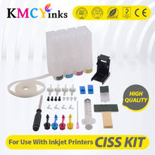 Kmcyink-kit de ciss para impressora, universal, 4 cores, diy, acessórios, compatível com hp 123xl, deskjet 1110, 1111, 1112, 2130, 2132, 2134 2024 - compre barato