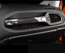 Embellecedor de volante Interior para Jeep Renegade, Panel de colores de fibra de carbono, accesorios de estilo para SUV, 2016, 2017, 2018 2024 - compra barato