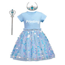 Vestido de princesa para meninas, fantasia, festa, infantil, traje infantil, traje para meninas, vara mágica 2024 - compre barato