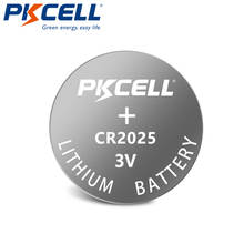 100Pcs PKCELL Battery CR2025 3V Lithium Button Batteries BR2025 DL2025 ECR2025 KL2025 Button Battery for Watch Car Remote Key 2024 - buy cheap